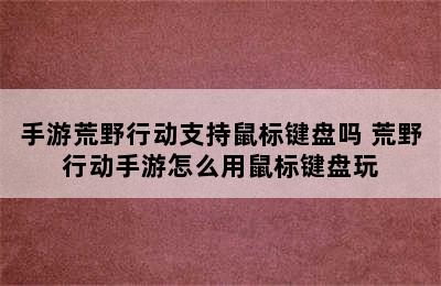 手游荒野行动支持鼠标键盘吗 荒野行动手游怎么用鼠标键盘玩